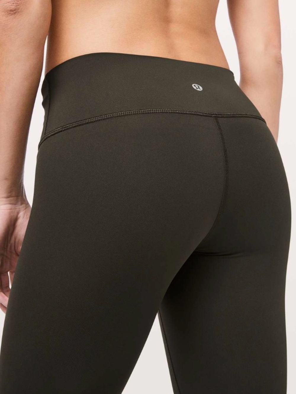 Lululemon Wunder Under Crop III 21” Dark Olive Luxtreme Leggings Size 8 - Picture 3 of 7